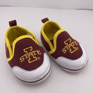 Iowa‎ State NCAA Baby Slip On Shoes Sneakers Size Prewalk 3 Maroon Gold